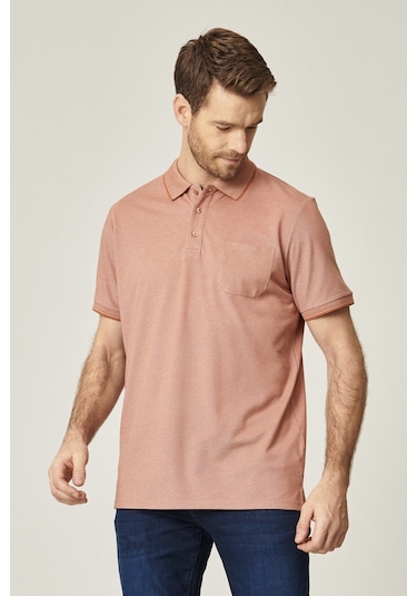 Ac&Co / Altınyıldız Classics Erkek Kıremıt-Bej Polo Yaka Cepli Regular Fit Bol Kesim Düz Tişört 4A4820200004Kte3XL Kiremit - Bej Ac&Co / Altınyıldız Classics Erkek Kıremıt-Bej Polo Yaka Cepli Regular Fit Bol Kesim Düz Tişört 4A4820200004Kte3XL Kiremit - Bej