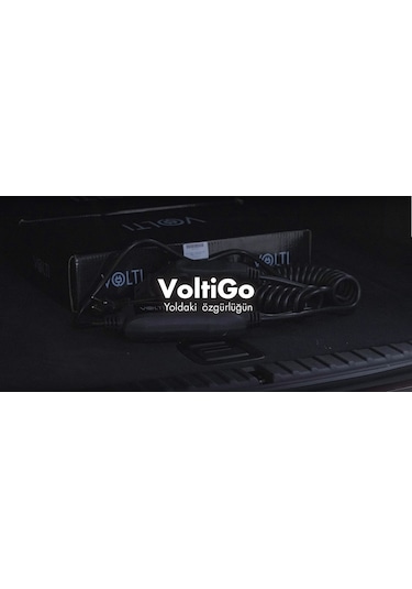 Volti GO Tip-2 3.0 kW 13A 230V AC Spiral Kablo Portatif Elektrikli Araç Şarj Kablosu 6 M