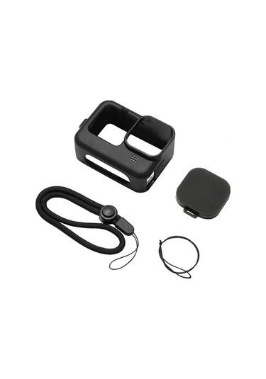 Pazly Gopro Hero9 Yedek Silikon Kılıf - Kamera Koruma Kapağı Ve Lens Korumalı Siyah/mavi