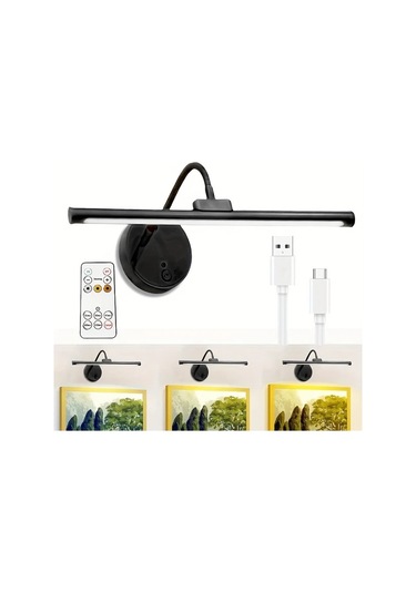 Globalbloom 1 Adet Amıll Akıllı Led Masa Lambası Uzaktan Kumandalı, 3000k-6000k Renk Sıcaklığı, Usb Şarjlı, Siyah