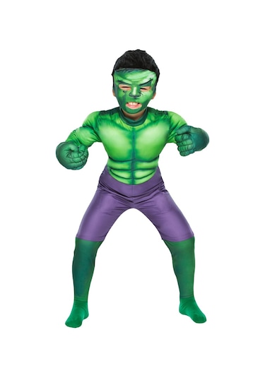 Hulk Kostümü Çocuk Hulk Kıyafeti 4-6 Yaş