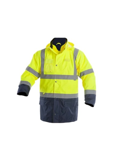 Sara Drogowıec Parka Çift Renk Sarı Lacivert-Sarı