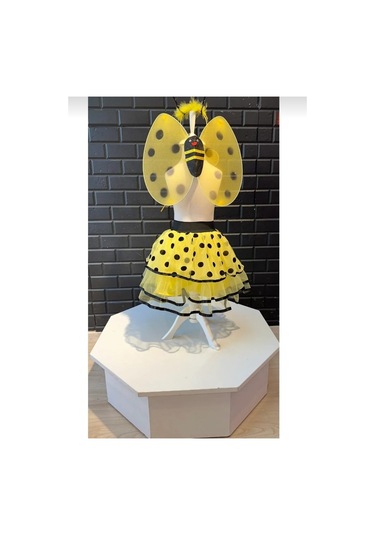 Kara Kedi Kostüm Evi- Arı Etek Ve Kanat Seti Sarı