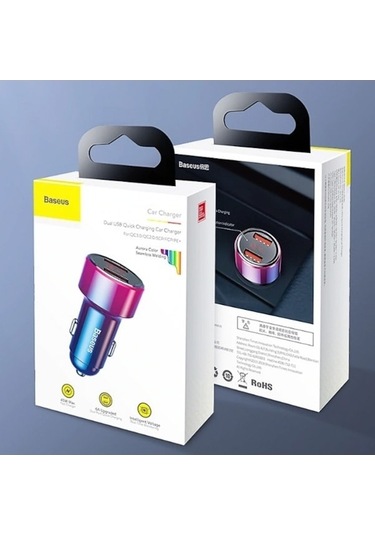 Maoyaya Baseus 45w Hızlı Şarj Araç Başlık N11.590 Dual Çıkışlı Usb Siyah Trendooze 4.0.3.0 Kh