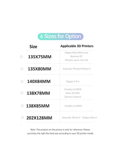 Lemestar Mono X Ve Saturn Uyumlu Esnek Reçine 3d Yazıcı Tablası - Manyetik Tabanlı 202x128mm Çok Renkli