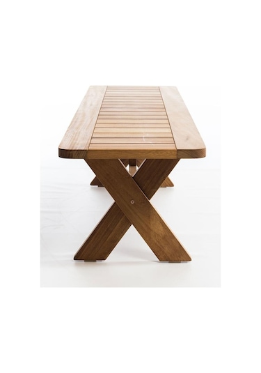 Rehome Focus 180x45 İroko Ahşap Bank Mutfak Salon Bank Ağaç Sandalye Ahşap