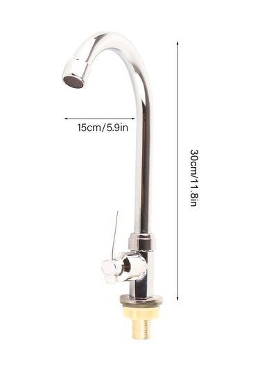 Springsun Zink Alaşımlı G1/2" Rosetli Tek Soğuk Su Lavabo Musluğu Hortum Yok