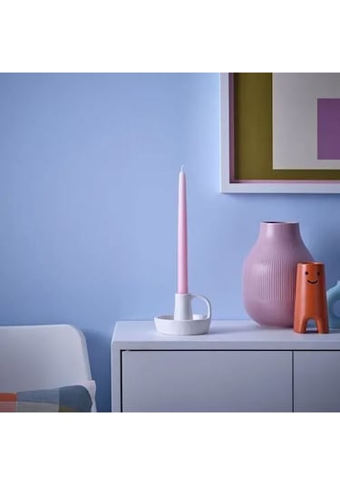 Sumuhome Klokhet 8 Adet 25 Cm Mum Açık Pembe Şamdan Mumu