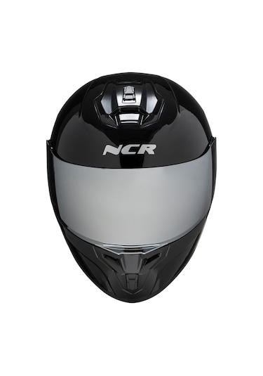 Ncr Rapid Aynalı Vizör Ece Belgeli Kapalı Motosiklet Kaskı Parlak Siyah