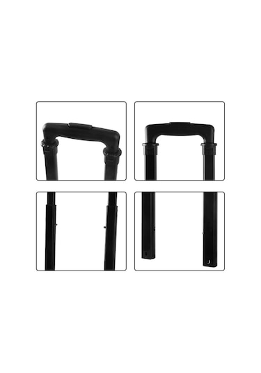 Homyl Bavul Teleskopik Saplı, Çekme Çubuğu Şık Kullanım Siyah