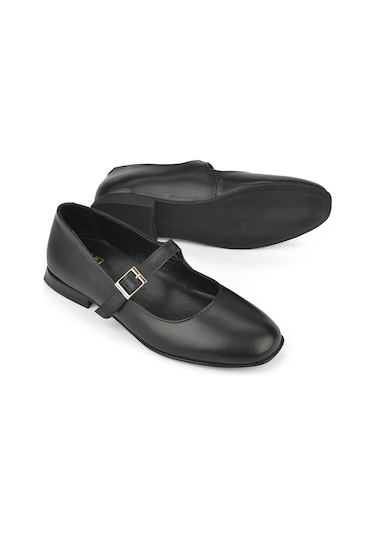 Ziya, Kadın Hakiki Deri Babet 1531050z25100780k Siyah 1531050z25100780k 000 Siyah