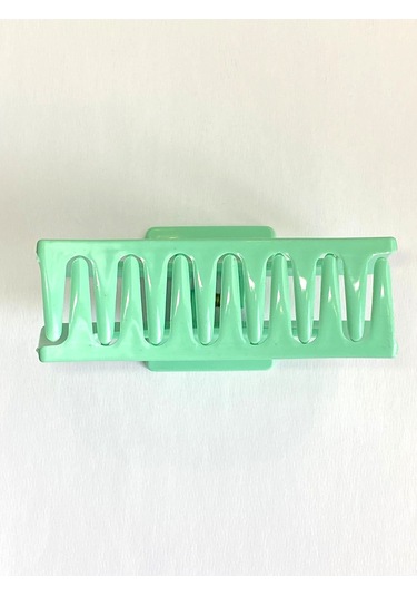 Su Yeşili Renk Televizyon Model Mandal Saç Tokası 11 Cm - Şık Ve Dayanıklı Su Yeşili