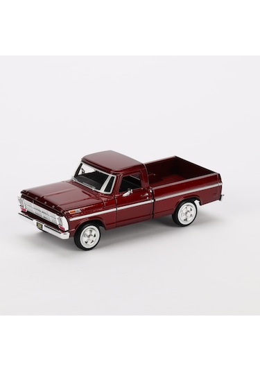 Motormax 1969 Ford F100 Pickup Diecast Model Araba Bordo