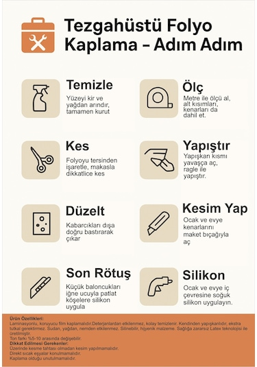 İbmtü840 Ahşap Görünümlü Kendinden Yapışkanlı Tezgah Ve Dolap Kaplama Folyosu 70x100 Cm