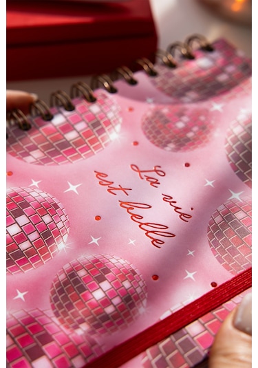 2026 A5 Spiralli Renkli Haftalık Ajanda 12 Aylık Motivasyon Sayfalı Disco Disco