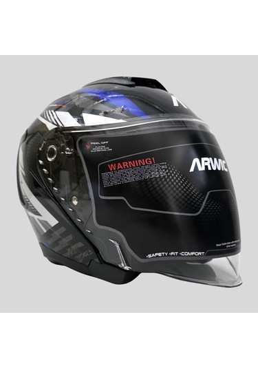 Arwic Street Model Yarım Motosiklet Kaskı Ar836 Mavi