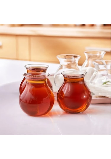 Perotti Mercan 6'lı Borosilikat 200 Ml Çay Bardağı Keyf-i Ala Şeffaf