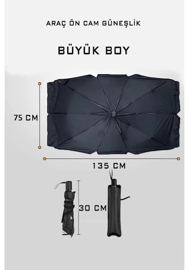 Katlanabilir Ön Cam Güneşlik Şemsiye