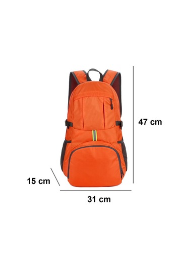 Sırt Çantası, Katlanabilir, Suya Dayanıklı, Hafif Günlük Sırt Çantası, Seyahat İçin Katlanabilir Sırt Çantası, Turuncu Diğer