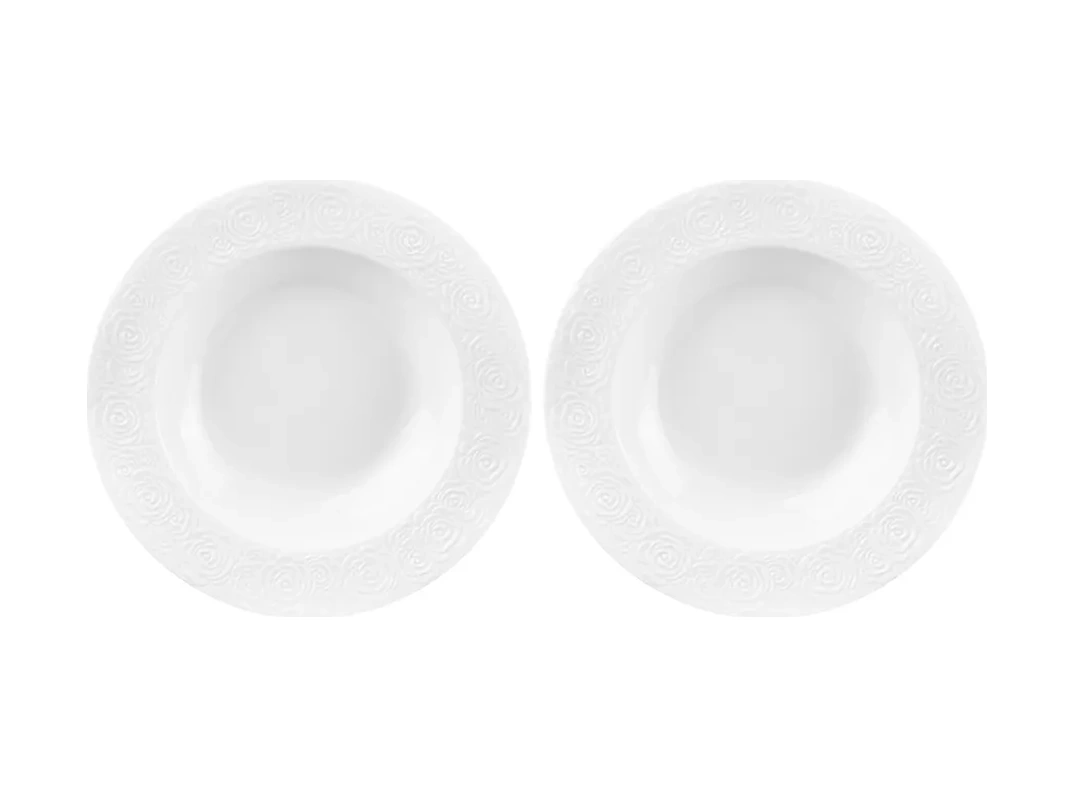 Elan Gallery Çorba Kasesi "gül" 2 Adet, 400 Ml 10691181 Beyaz