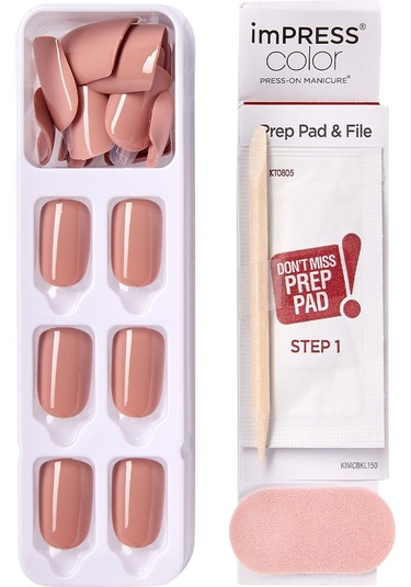 İmpress Color Kendinden Yapışkanlı Takma Tırnak Kısa Tarçın