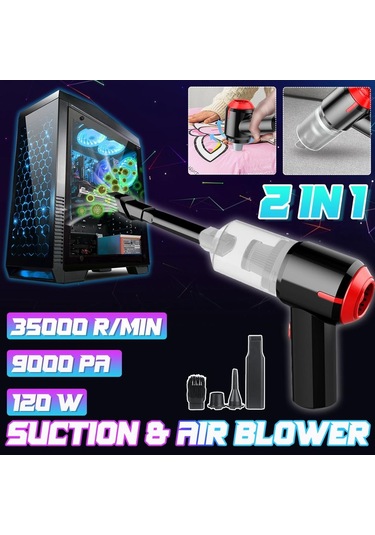 Jms 2 İn 1 Akülü Hava Üfleyici Mini Elektrikli El Süpürgesi