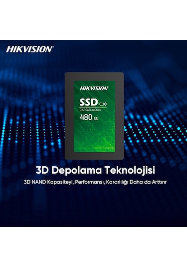 Hikvision HS-SSD-C100/480G 2.5" 480 GB SATA 3 SSD Hard Disk