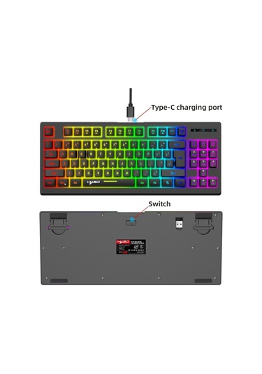 Hxsj L100 RGB Kablosuz Klavye