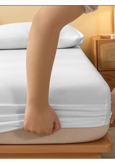 Totem Ranforce Pamuklu Gri Yastık Kılıflı Lastikli Çarşaf Takımı