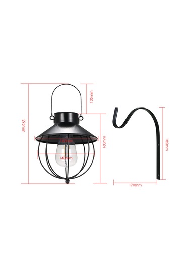 Konesam Güneş Enerjili Duvara Monte Lamba - Otomatik Aydınlatma, Ip65 Su Geçirmez, 600mah Pil 112 Karakter Siyah