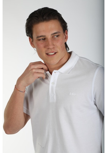 Lee Cooper Twıns 1 Erkek Pike Polo Yaka T-Shırt Beyaz-17939-Beyaz