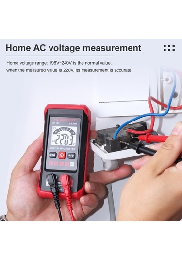 Diğer Habotest Ht123 Otomatik Aralık Multimetre, 2.000 S Siyah & Kırmızı