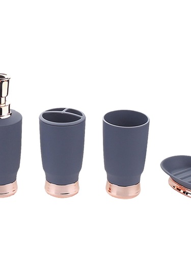 Suntek 5x Banyo Aksesuarları Seti Daire Ev Gri Için Sabun Diş