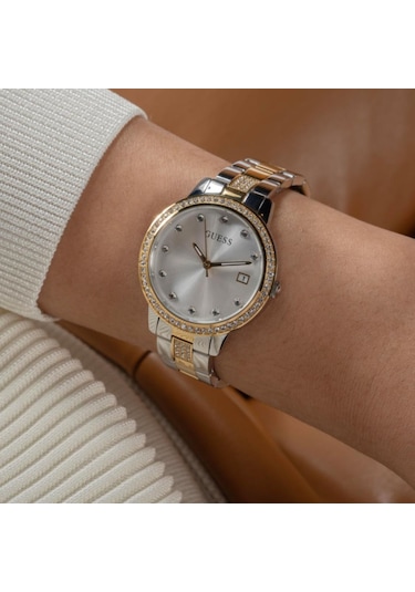 Guess Gugw0725l1 Altın Kaplama Taşlı Kadın Kol Saati