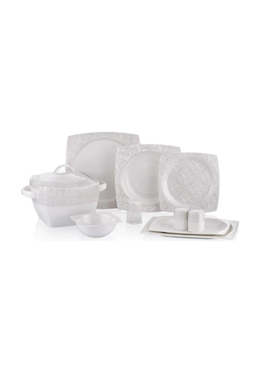 Neva Mentol Esinti Premium Kare Yemek Takımı- 60 Parça