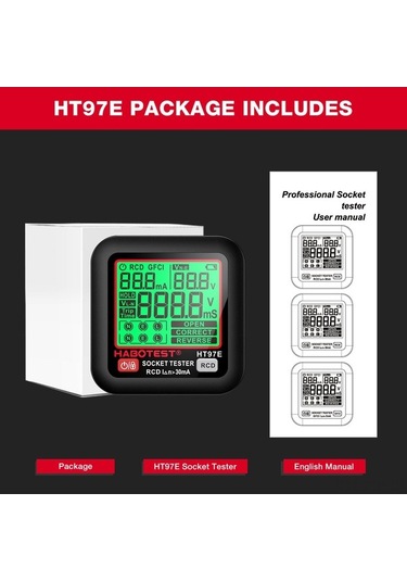 Trendooze Habotest Ht97d Priz Test Cihazı: Otomatik Kapatma, Hd Ekran, Geniş Kullanım