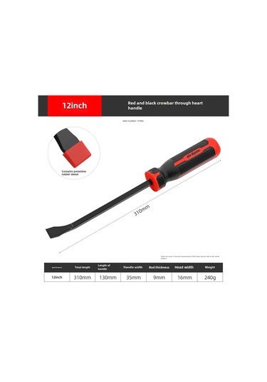 Dofolink Hi-spec Çok Amaçlı Tornavida Çubugu - Otomobil Tamiri Ve Ahşap İşleri İçin Dayanıklı Fırça Kolu, Çivi Çekici Ve Çekirdek Açıcı 12 İnç