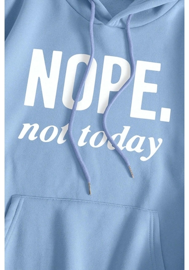 Nope Baskılı Sweatshirt Bebemavi Bebek Mavisi