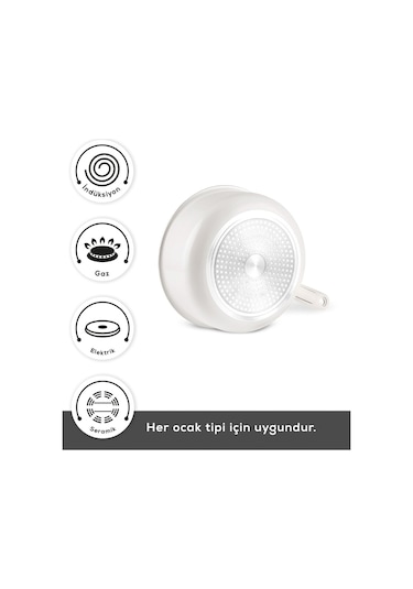 Karaca x Refika Swiss Crystal Almond Cream Easy Clıp 5 Parça Tencere Seti Ind