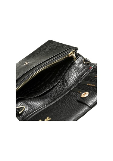 Black Cüzdan & Kartlık Kadın Diğer 2812 Roncato Flother Skın Wallet Telephone Card Holder Siyah
