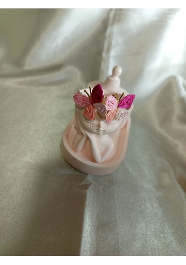 Pembe Ve Tonları Kelebek Küpe
