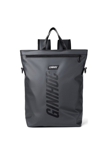 Gri 2 Su Geçirmez Dayanıklı Vintage Esnek Siyah Kanvas Sırt Çantası Kırmızı - Gri