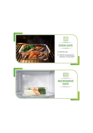 Glasslock Dikdörtgen Cam Saklama Kabı 715ml D-mcrb071