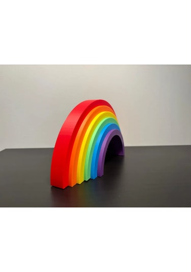 Montessori Eğitici Gökkuşağı Puzzle / 21 11 Cm Canlı Renkler