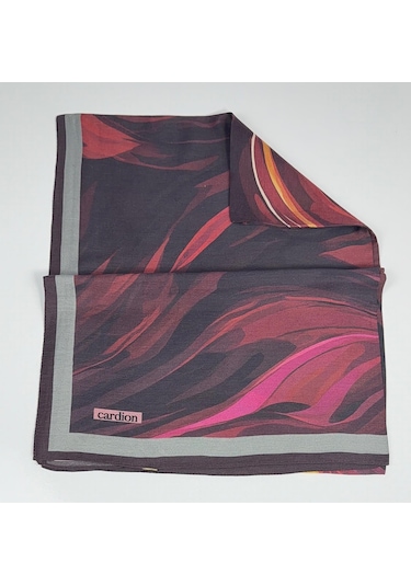 Cardion Pamuk İpek Şal - 70 X 180 - 06302 Mürdüm - Gri