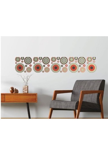 Duvar Süsü Sticker 2 Adet Geometrik Halkalı Pvc 48x33x0,5cm