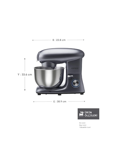 Karaca Multichef 1900 W Stand Mikser Mutfak Şefi 5.5 L