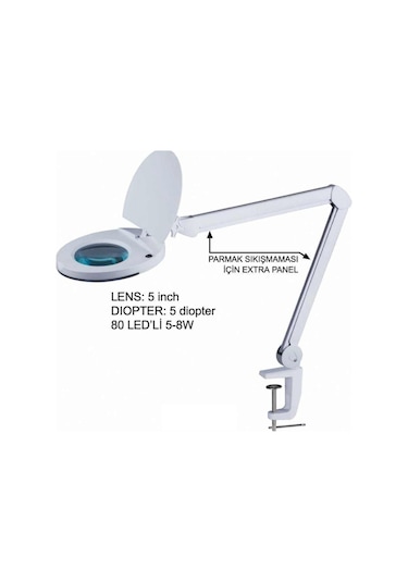 Hzb-129 Magnıfıer Ledli Masa Büyüteci 5X Zoom Led Aydınlatma