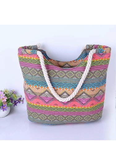 Canva Kadın Omuz Çantası Izgara Çizgili Şık Çanta Açık Hava İçin Diğer