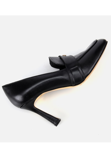 Hotiç Kadın Deri Siyah Yumuşak Dokulu Gold Detaylı Topuklu Stiletto 01ayh316610a100 01ayh316610a100 Siyah